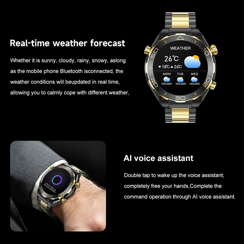 Ooyi OY11 Smart Watch 2024 for men women BT Call Compass AI Voice Assistant Finger Gesture for Huawei Xiaomi Apple Iphone