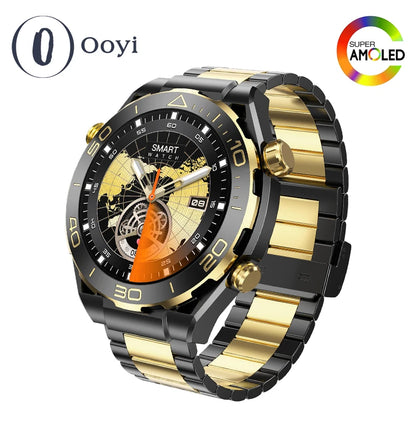 Ooyi OY11 Smart Watch 2024 for men women BT Call Compass AI Voice Assistant Finger Gesture for Huawei Xiaomi Apple Iphone