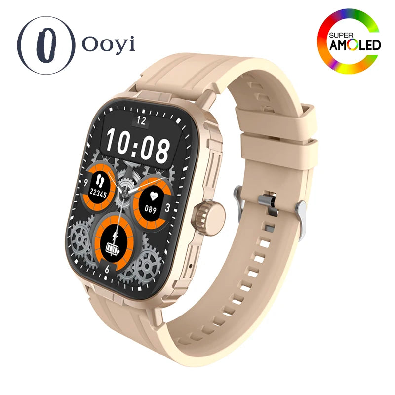 Ooyi OY18 Smart Watch 2024 for Men Women BT Call Multi Sport Mode Health Monitor AI Finger Gesture for Huawei Xiaomi Apple Iphon